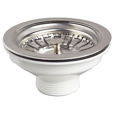 WIRQUIN - Bonde d'évier à panier inox ø 90mm NF