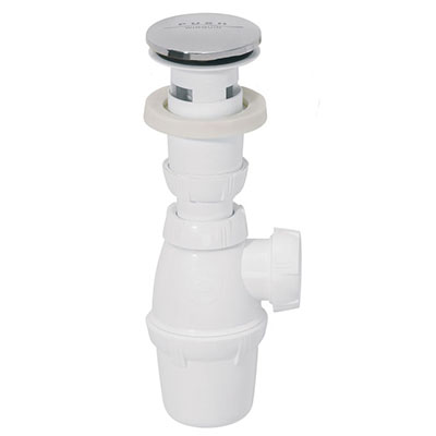 WIRQUIN - Pack siphon + bonde de lavabo avec fermeture quick-clac ø 65mm NF