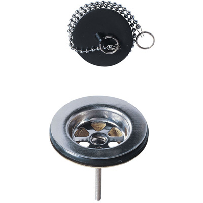 WIRQUIN - Bonde d'évier à bouchon inox ø60mm