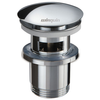 WIRQUIN - Bonde de lavabo quick-clack laiton + trop-plein et corps de bonde