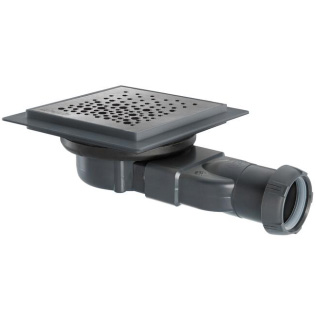 WIRQUIN - Bonde de douche à chaper VENISIO COMPACT avec grille inox l.115 x L. 115mm