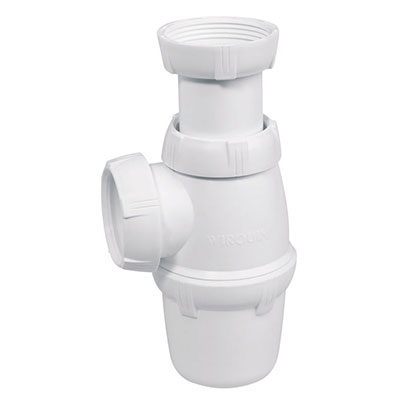 WIRQUIN - Siphon réglable pour évier ø 40 x H. 58-105mm