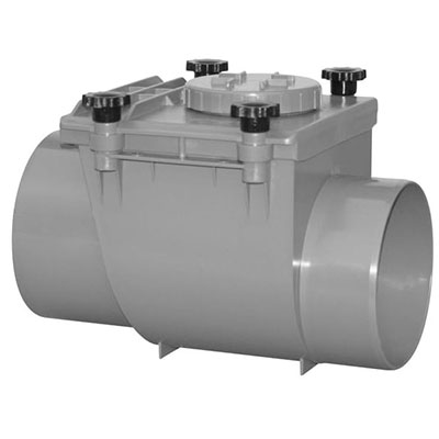 FIRST - Clapet anti retour PVC - gris - ø100mm
