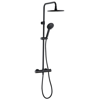 WIRQUIN - Barre de douche murale BLACK ROMA CONFORT - noir