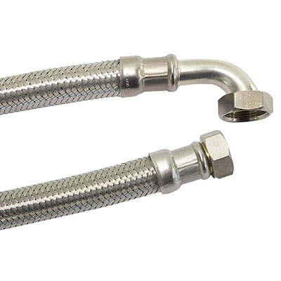 BOUTTE - Flexible sanitaire coudé femelle/femelle 26x34 - ø 25mm x L.70cm