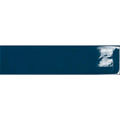 Faïence listel MAIOLICA 3.5 x 20 cm brillante - royal blue - vendu à l'unité