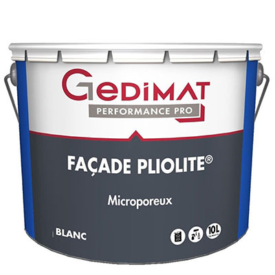 Peinture façade premium PLIOLITE® - blanc - 10L - GEDIMAT PERFORMANCE PRO
