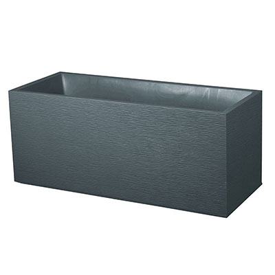 EDA - EDA - Bac à fleur GRAPHIT rectangle plastique - gris anthracite - 98L