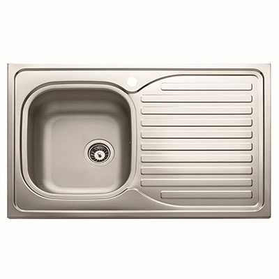 Evier 1 cuve SINOPE + égouttoir - inox - l. 60 x L. 100cm