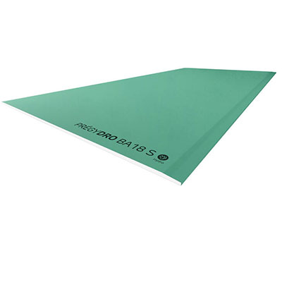 SINIAT - Plaque de plâtre hydrofugé PEGRYDRO BA18 S - vert - Ep. 18mm x l. 90 x L. 300cm