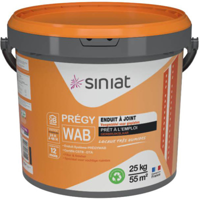 SINIAT - Enduit PREGYWAB PE - 25Kg