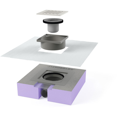 JACKON - Module d'évacuation JACKOBOARD Aqua connect  Ep. 70 mm x l. 297 x L. 297mm