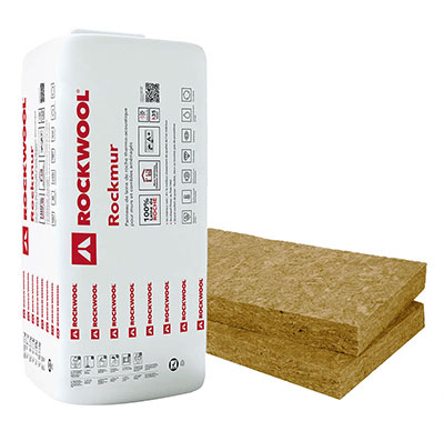 ROCKWOOL® - Panneaux laine de roche ROCKMUR Kraft Ep. 45 x l. 600 x L. 1350mm - vendu par 14