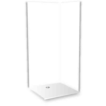 Kit standard 2 panneaux + profiles DECOFAST - blanc - 200 x 90 cm