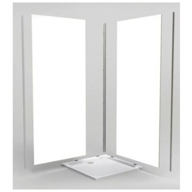 Kit extension droit 1 panneau + profiles DECOFAST - blanc - 200 x 90 cm
