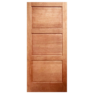 Porte eucalyptus BELEM 3P - brut - l. 73 x H. 211cm