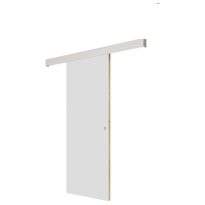 Kit porte coulissante en applique - blanc - Ep. 4 x l. 83 x L. 204 cm