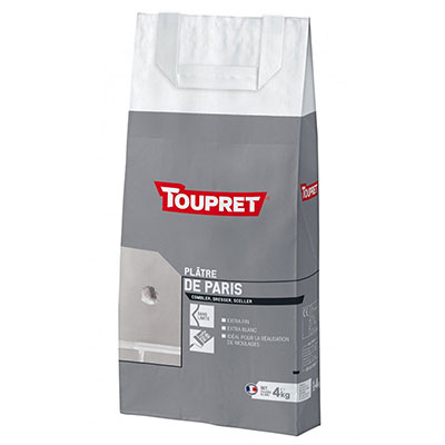 TOUPRET® - Plâtre de Paris - extra blanc - 4kg