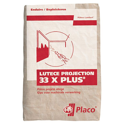Plâtre à projeter LUTÈCE® PROJECTION 33 X PLUS - blanc - sac de 33kg