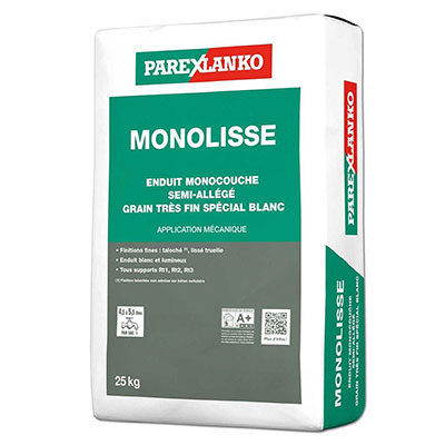 PAREXLANKO - Enduit monocouche semi-allégé OC1 MONOLISSE - blanc - sac de 25kg