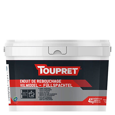 TOUPRET® - Enduit de rebouchage NF - blanc - 4kg
