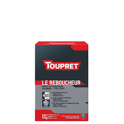 TOUPRET® - Enduit de rebouchage LE REBOUCHEUR NF - blanc - sac de 1kg