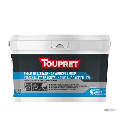 TOUPRET® - Enduit de finition CACHET BLEU NF - blanc - 4kg