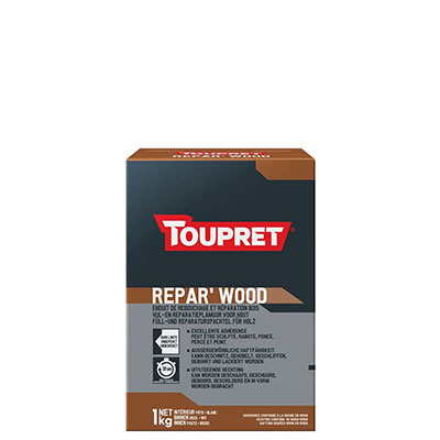 TOUPRET® - Enduit de rebouchage et de réparation bois REPAR'WOOD - chêne naturel - sac de 1kg