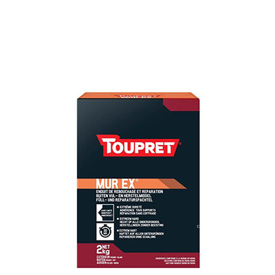 TOUPRET® - Enduit de rebouchage et de réparation MUR EX® - blanc - sac de 2kg