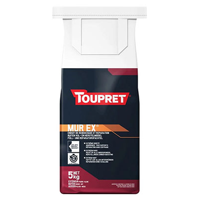 TOUPRET® - Enduit de rebouchage et de réparation MUR EX® - blanc - sac de 5kg