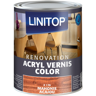 LINITOP® - Acryl vernis color - acajou - 0.75L
