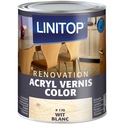 LINITOP® - Acryl vernis color - blanc - 0.75L