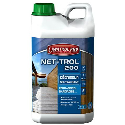 OWATROL® - Dégriseur détachant NET-TROL® 200 tous bois - 5L