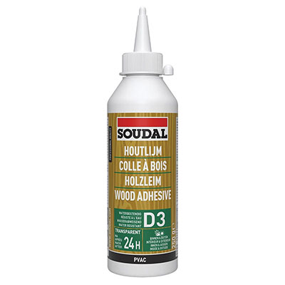 SOUDAL - Colle à bois 65A - blanc - 250g