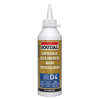 SOUDAL - Colle à bois de construction 66A - brun - 250g