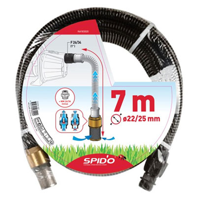 Kit d'aspiration Spid'O + raccords laiton ø 22mm x L. 7m