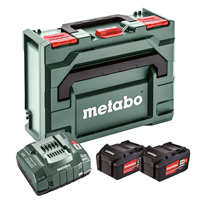METABO - Set de 2 batteries Li-Power 18V 5.2Ah + chargeur - en coffret