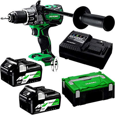 HIKOKI - Perceuse-visseuse à percussion Multivolt sans fil DV36DA + 2 batteries 36-18V 2.5Ah + 1 chargeur - en coffret
