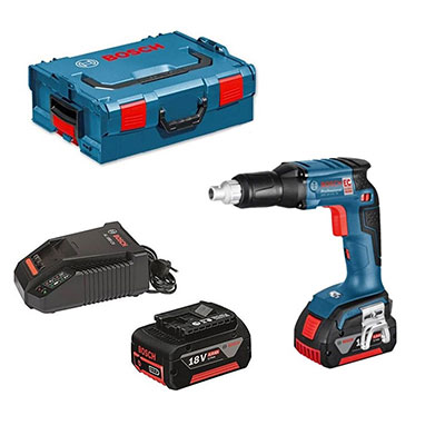 BOSCH - Visseuse plaquiste sans fil GSR 18V-EC TE + 2 batteries 18V 4Ah + 1 chargeur - en coffret