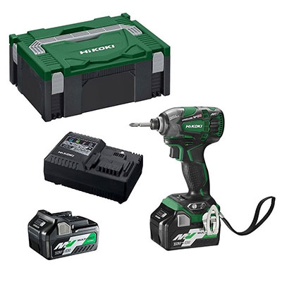 HIKOKI - Visseuse à choc Multivolt sans fil WH36DB + 2 batteries 36-18V 2.5Ah + 1 chargeur - en coffret