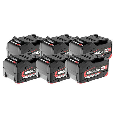 METABO - Set de 6 batteries Li-Power 18V 5.2Ah