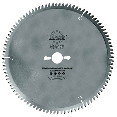 LEMAN - Lame circulaire pour alu et PVC 80 dents ø 250mm