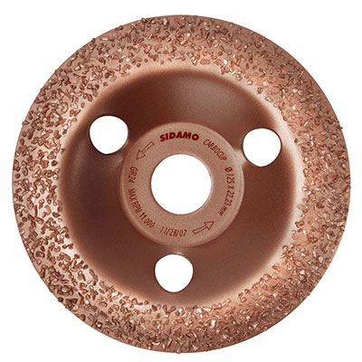 SIDAMO - Plâteau à poncer Carbocup Convexe carbure ø 125mm grain 36