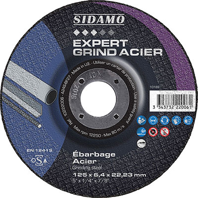 SIDAMO - Disque à ébarber Expert Grind Acier ø 125mm