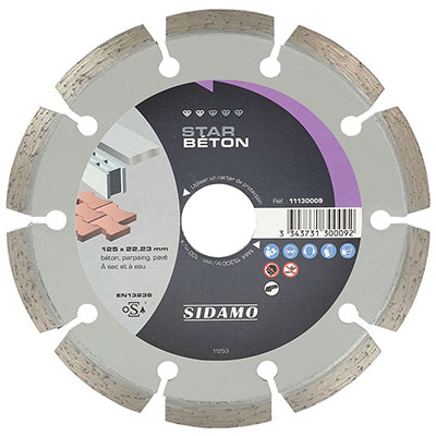 SIDAMO - Disque diamant Star Béton ø 125mm