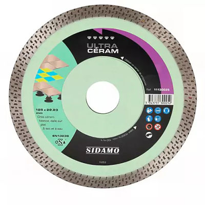 SIDAMO - Disque à tronçonner diamant Ultra Céram carrelage ø 230mm