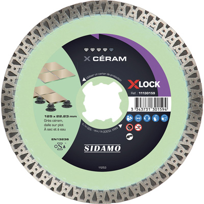 SIDAMO - Disque à tronçonner Diamant X Céram Ø 125mm
