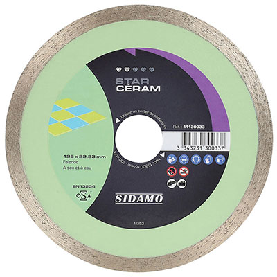 SIDAMO - Disque diamant Star Céram ø 125mm