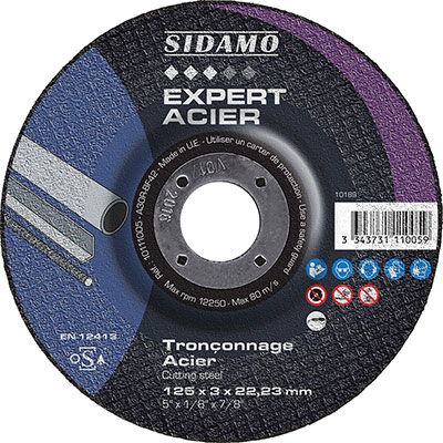 SIDAMO - Disque à tronçonner Expert Acier ø 125mm