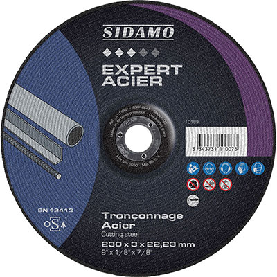SIDAMO - Disque à tronçonner Expert Acier ø 230mm